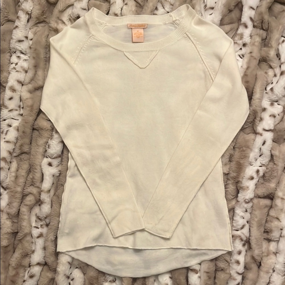 Cream Long Sleeve Top